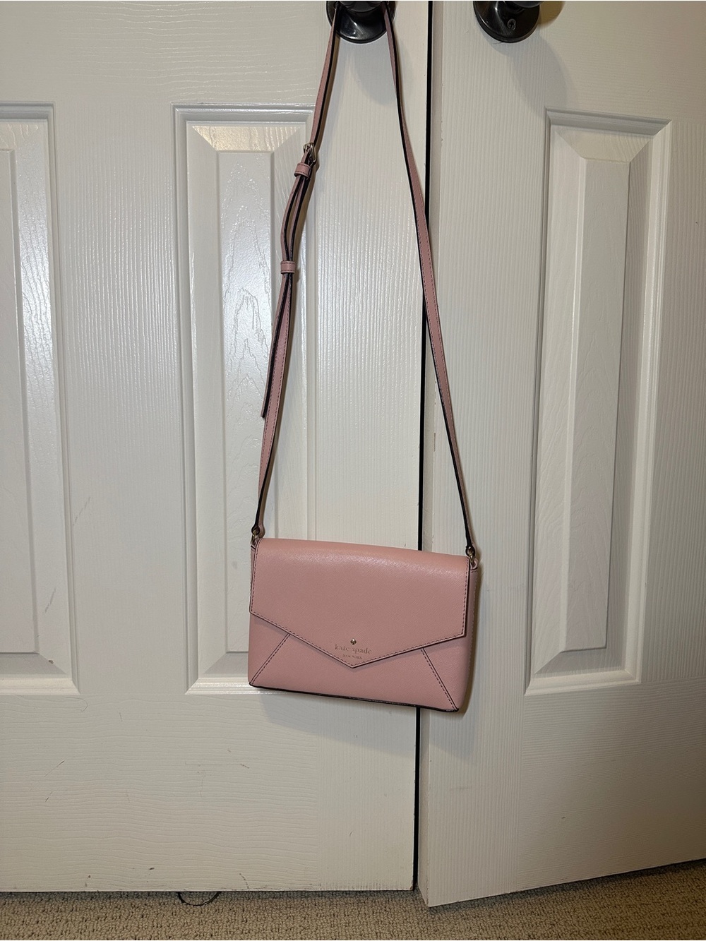 kate spade Blush Pink Leather Crossbody Envelope Bag
